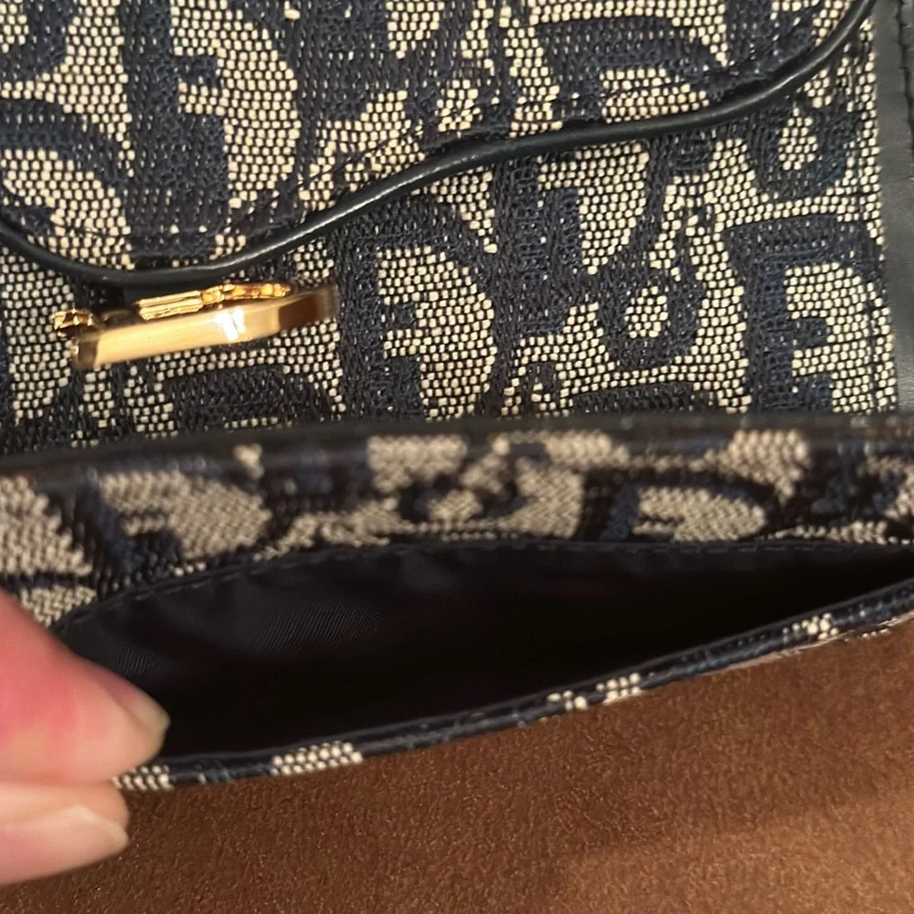 CHRISTIAN DIOR Monogram Compact Saddle Wallet